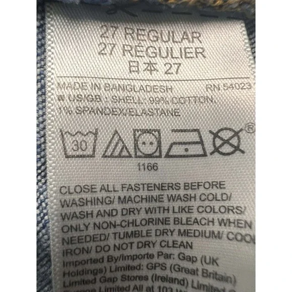 Gap Denim Jeans Women 27 (30x28 Actual) Skinny Regular Fit Medium Mid Rise Blue - Picture 8 of 11